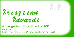 krisztian udvardi business card